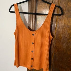 Burnt orange button front tank - H&M